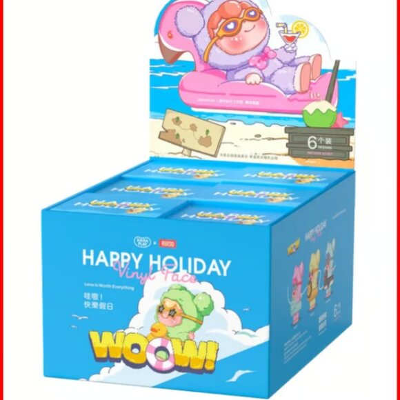 WOOW Happy Holiday NIB SEALED Vinyl Face Series Plush Blind Box Set